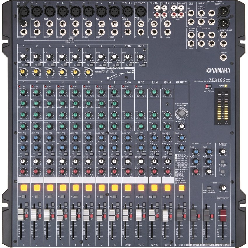 Yamaha MG166cx mixer — Model-specific reference photo
